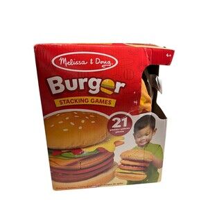 Melissa & Doug Burger Matching, Catching, and Stacking Games See Description‎